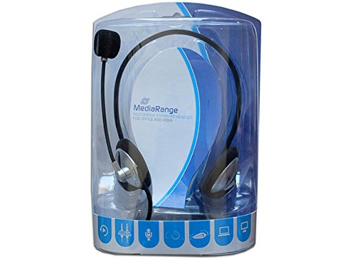 Preisvergleich Produktbild MediaRange PC-Nackenheadset, schwarz / silber