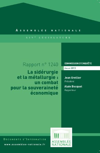 Rapport d'enquête sur la situation de la sidérurgie et de la métallurgie françaises et européennes dans la crise économique et financière et sur les conditions ... de leur sauvegarde et de leur développement