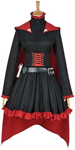 DreamDance RWBY Cosplay Ruby Rose Costume Gothic Dress Red Custom Made
