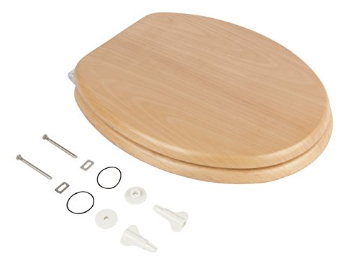 WC-Sitz Venezia Buche | Toilettensitz | WC-Brille aus Holz | Soft-Close Absenkautomatik | Metall-Scharnier | Fast-Fix-Schnellbefestigung | Toilettendeckel | Klodeckel | WC Deckel Klobrille - 2
