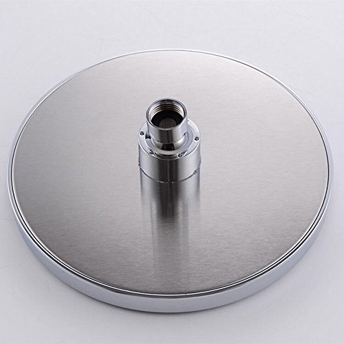 Homeself 20,3 cm Regen Dusche Kopf chrom Duschkopf Halterung mit Drehgelenk 1/2 Metall Ball Anschluss - 7
