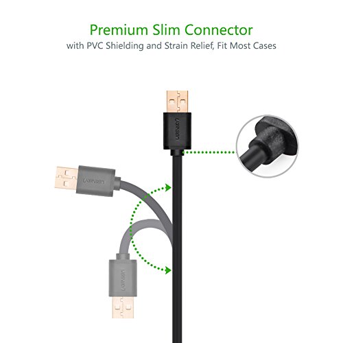 UGREEN Micro USB Kabel USB 2.0 A Stecker auf Micro B USB Kabel Set für Samsung Galaxy S7, S6, S6 Edge, S4, S3, Note 2, HTC, Motorola, Huawei, LG usw 0.5m, 1m, 2m, 3 Stück 1 Pack Schwarz - 6