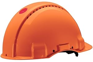 3M Peltor G3000 G30NUO Protective Helmet with 3M Uvicator Sensor, ABS, with Welding Leather and Ratchet System, Vented, Orange