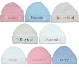 100% Super Soft Double Layered Cotton Personalised Embroidered Baby Hat NOW AVAILABLE IN 2 SIZES (0-3 Months & 3-6 Months ONLY)