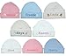 100% Super Soft Double Layered Cotton Personalised Embroidered Baby Hat NOW AVAILABLE IN 2 SIZES