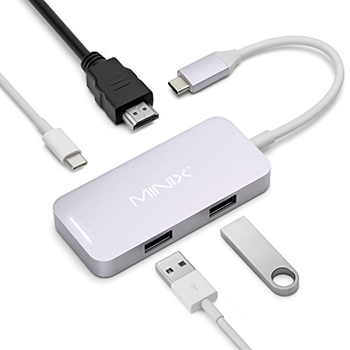 MINIX NEO-C-MGR Mini USB-C Multiport Adapter mit HDMI für Apple MacBook und MacBook Pro grau - 5