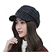 Produktbild RIRUI Hut Frau Barett Malerhut Im Britischen Stil Mode Imitat Wildleder Material,Black,25 * 20 * 5cm