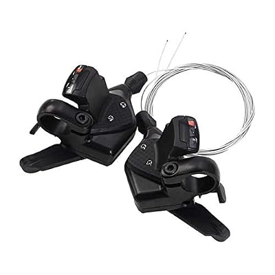 Xatan Levier de Changement de Vitesse de Vélo VTT Set 3x8 Couple avec Câble d'aluminium Noir