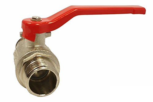 tecuro Messing Kugelhahn Größe 3/4″ – DN 20 – beidseitig Aussengewinde - 2