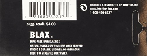 Blax Snag-Free Hair Elastics Haargummi 8 Stück Schwarz - 2