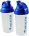 Produktbild Doppelpack Eiweiß Shaker blau 4G Health + Schlagsieb - Eiweißshaker - Mixer - Cocktailshaker (blau, 2x 700ml)