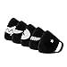 Price comparison product image Hanjoy Top Quality Exo 5 Pcs Cotton Face Mask Cute Bear Teeth Star Pattern Unisex Cotton Blend Anti Dust Wind Black Mouth Mask for Kids Teens Men Women