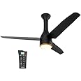 Crompton Energion Roverr Underlight 1200mm BLDC Ceiling Fan | Light Dimming Feature | Remote Control | 5 Years Warranty (Matte Black), Pack of 1