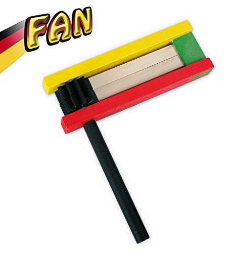 Holzratsche FAN ca. 15 x 16 cm, Deutschland, Fußball, WM, EM