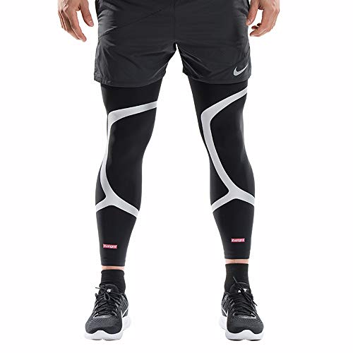 Preisvergleich Produktbild RTGFS 2 Stücke Beinkompressionshülse Basketball Unterstützung Sport Knieschützer Socken Pads Schienbeinschutz Fußball Beinlinge Radfahren XL Schwarz