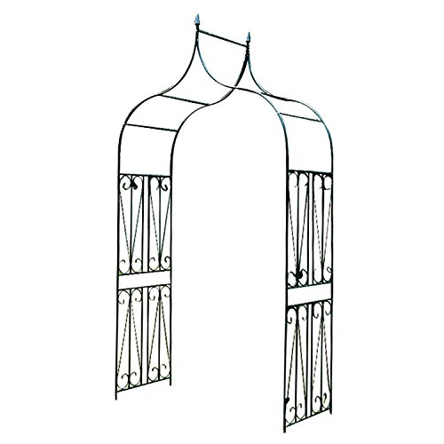 CLP Rosenbogen Metall ( Eisen ) pulverbeschichtet, 40 / 60 cm breit (wählbar), sehr stabil, geschwungen mit Spitze ca. Tiefe 60 cm, Breite 130 cm, Höhe 265 cm - 7