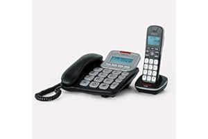 Emporia GD61ABB-UK Amplified big-button combined cordless and corded home phone with answer machine Black/Silver (Official UK Version)