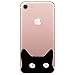 Produktbild iPhone 7 Hülle iPhone 8 Hülle Caler® Weiche flexible Silikon Handy Hülle Transparente Ultra Slim Gel TPU dünne stoßfeste mit Motiv Rundum-schutz Tasche Etui Schutzhülle in Premium Qualität Case Cover für Dein Smartphone iPhone7 iPhone8 (Schwarze Katze)