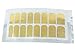 Pack of 5 Sheets Nail Art Polish Metallic Foil Sticker, Self-adhesive Decal Patch Decoration, Full Nails Wraps Tip, 16 Pieces/Sheet (Gold)