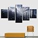Produktbild lkfqjd Kein Rahmen Leinwand Gemälde Wandkunst   5 Stücke Mass Effect Citadel Bilder Wohnkultur Modular Fantasy Game Stadtlandschaften Poster