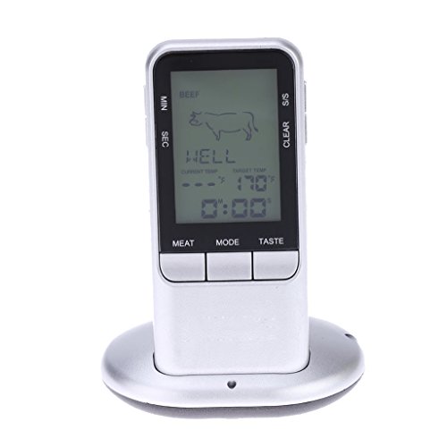 Gazechimp Drahtlose Digital Ofenthermometer Grill Fleisch Thermometer Messen mit Sonde , Transmitter - 6