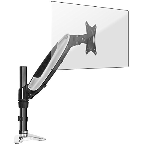 Duronic DM651X1 Monitor-Tischhalterung für einen LCD/LED Computer Bildschirme / Fernsehgeräte, mit Höhenverstellung durch Gasspannungsregelung / Neig, Schwenk und Rotierfunktion