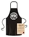 Produktbild Motiv-Koch-Küchen-Grill-Schürze Bester Bruder der Welt mit gratis Urkunde lustiges Weihnachtsgeschenk Geburtstagsgeschenk Geschenke Bruder Farbe: schwarz