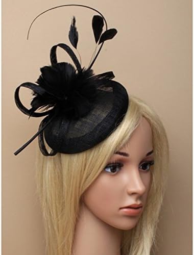 Molly and Rose Occasion Pillbox Fascinator in Black, size: One Size