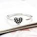 Produktbild Damen 925 Sterling Silber Einzigartig Ringe,EL Circón Negro Corazón Anillo Ajustable Vintage Joyas Anillos para Mujer Anillos Tamaño Regalo Chica Fulgor Deslumbrante Llamativo Crystal Brilla La