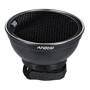 Homgeel 5.9'' (15cm) Silver Beauty Dish Diffuser w/ 30 Degree Honeycomb Replacement for Neewer Meike Vivitar Photography On-Camera Flash Speedlite Speedlight