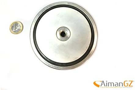 1 superiman with Hook, 97 mm Diameter x 40 mm Thickness – 300 kg pull for Fishing with Magnets