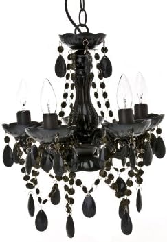 Silly Lamp 5 Arms Chandelier Gypsy Small, Black