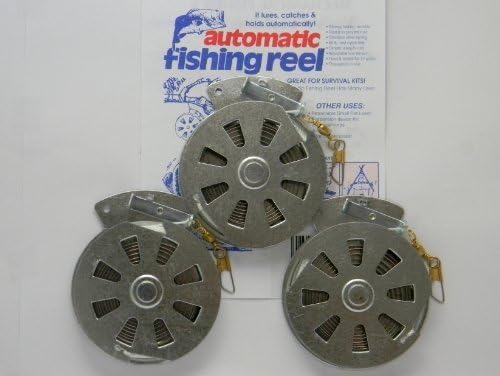 3 Mechanical Fisher's Yo Yo Fishing Reels -Package of 3 Reels- Yoyo Fish Trap -(FLAT TRIGGER MODEL) by HogWilder