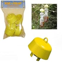 10 Pièges à Guêpes VIDSTW - Extérieur Réutilisable - Design Fleuri Jaune - Sans Produits Chimiques
