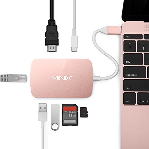 MINIX NEO C-X, USB-C Multiport Adapter mit HDMI – Rose Gold [10/100Mbps Ethernet] (Kompatibel mit Apple MacBook and MacBook Pro). Direkt von MINIX® Technology Limited. - 4