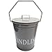 Price comparison product image Home Discount® Kindling Bucket With Lid Wood Metal Garden Fireside, Grey Slate