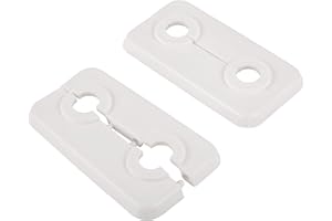 Sanitop-Wingenroth Doppel-Klapprosette für Heizungsrohre | 12 mm oder Typ 1/8 '' | 2er-Set | Rosette | Abdeckung für Heizungsrohre | Weiß | 27498 2