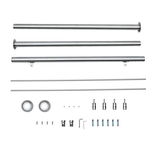 Preisvergleich Produktbild ForceSthrength 80cm Treppenarmlehne mit 2 runden Querstreben aus Edelstahl Treppengeländer
