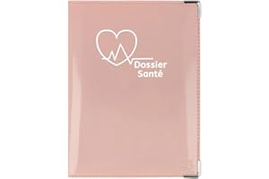 Color Pop® Etui santé - Fabrication française - Ordonnances/Carte Vitale/Carte mutuelle/Feuilles maladie - 15,8 x 11,7 x 0,4 cm (Old Rose)