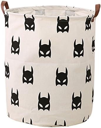 Judesuper Clothes Basket, Folding Storage Box 50 * 40Cm(62L),Dotted Print Cartoon Pattern Waterproof Cartoon Print Sturdy And Durable Laundry Clothes Basket Storage Basket Dirty Clothes Storage Basket (F)