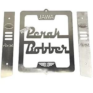 Dhe Best Motorcycle Stainless Steel Radiator Protector Grill Guard Chrome Compatible with JAWA PERAK Bobber