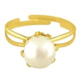Suratdiamond Simple White Real Button Pearl Adjustable Ring For Women (Ring58) RS.111 (78.00% Off) - Amazon
