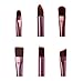 Fashion Base® 6pcs Coffee Eye Makeup Eyebrow/Eyeshadow/Eyeliner/Blending/Sponge/Crease/Flat Brush Set