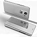 Produktbild Luxus Spiegel Hülle für Galaxy A8 2018, Girlyard PU Leder Flip Hülle mit Hart PC Bumper Ultra Slim Clear View Electroplate Plating Design Schutzhülle Standfunktion Magnetverschluss für Samsung Galaxy A8 2018/ A5 2018 - Silber