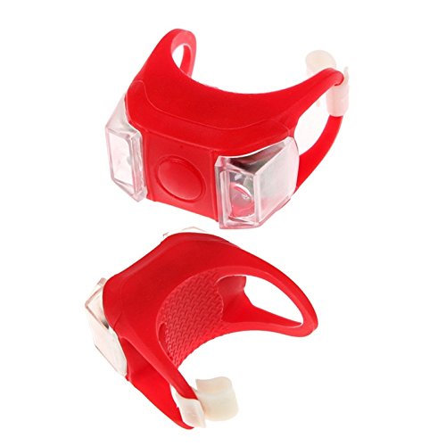 Hochwertiges LED Fahrradlichter Set – Signallichter – überall einsetzbar, rot und schwarz – VERBESSERTE VERSION – wasserdicht – aus Silikon - 4