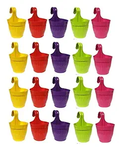 GTB Plant Container Lily Hook Pot , Railing Pot Plant Container Set of 20 PC