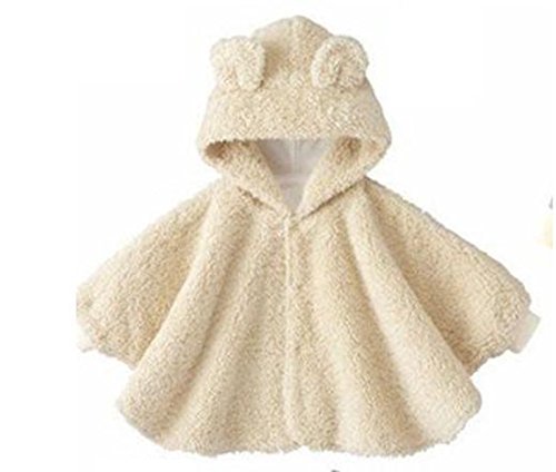 Gaorui baby girls boys toddlers cape coat hooded cloak warm fleece poncho winter mantle