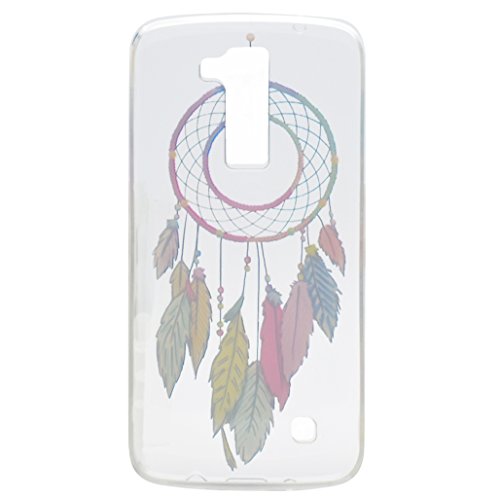 Funda para LG K8 XiDe Carcasa Ultra Delgado Ligero Funda Flexible Suave de Silicona TPU Carcasa Transparente Claro Funda Anti Rasgu  os Antichoque Carcasa Antideslizante Antipolvo Patr  n de Dise  o   nico para LG K8 - Atrapasue  os