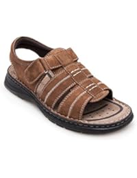 Zerimar Sandalias de cuero acolchadas para hombre Deportivas y cómodasCalidad garantizada Envio gratis en 24/48 hrs Sandalia de piel 100% Natural