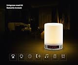 LUJII Bluetooth Lautsprecher Wireless Lautsprecher Lampe Lautsprecher Neueste Intelligente Tragbares Bluetooth Lautsprecher Multi Funktion Musik Sound Box LED Kinder Nachtlicht Touch Control Lamp (4 Dimmstufen Touch Lighting Sensor Schalter Augenschutz Lichtquelle) und Wecker Alarm mit Eingebauten Wiederaufladbaren 1800mAh Batterie – TF Karte Unterstützt – Freisprecheinrichtung – USB Charging Bluetooth Speaker Geeignet für den Innen und Außengebrauch Kids Home Deco Arbeiten Lesen Camping usw - 8